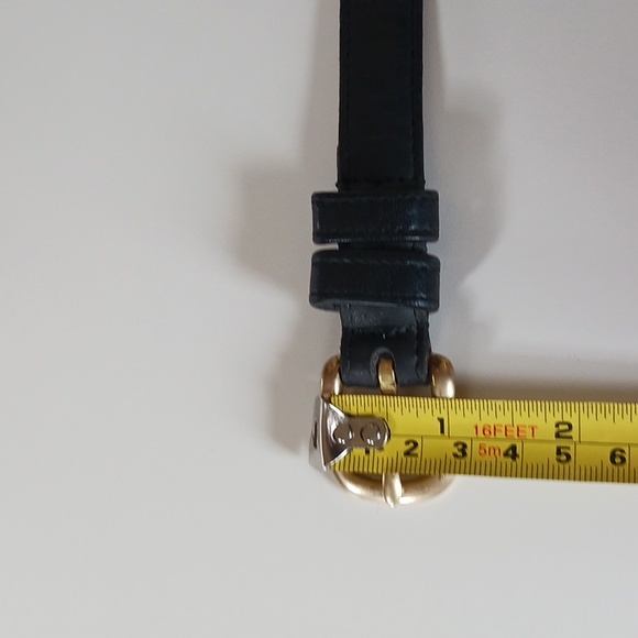 Coach Black and Tan Leather Belt with Gold Buckle - Picture 7 of 12